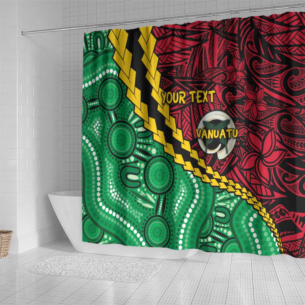 Vanuatu Personalized Tribal Shower Curtain Aboriginal Inspired Mix Style - Aussie Hoodie