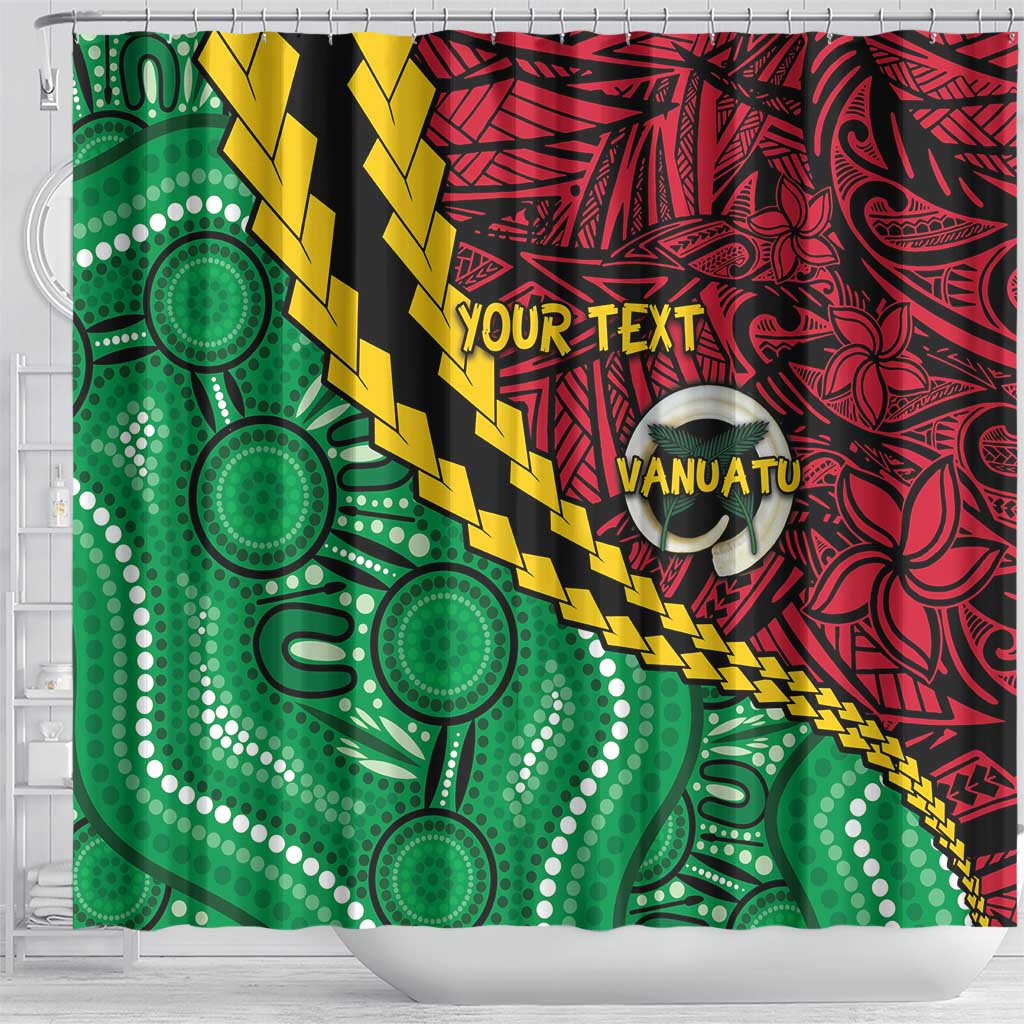 Vanuatu Personalized Tribal Shower Curtain Aboriginal Inspired Mix Style - Aussie Hoodie