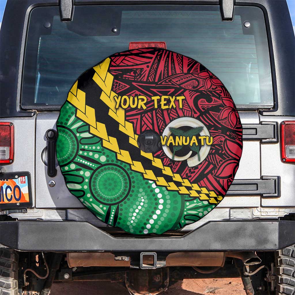 Vanuatu Personalized Tribal Spare Tire Cover Aboriginal Inspired Mix Style - Aussie Hoodie