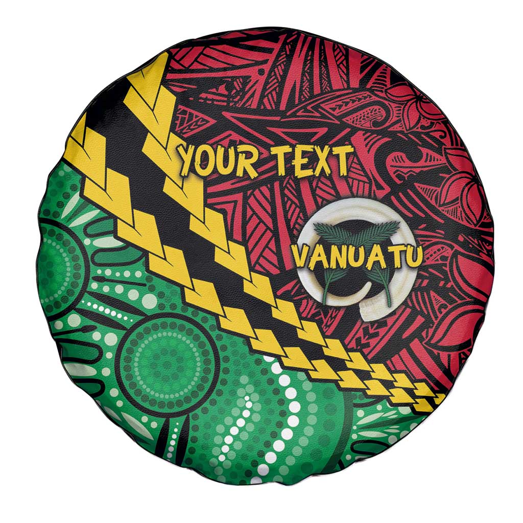 Vanuatu Personalized Tribal Spare Tire Cover Aboriginal Inspired Mix Style - Aussie Hoodie