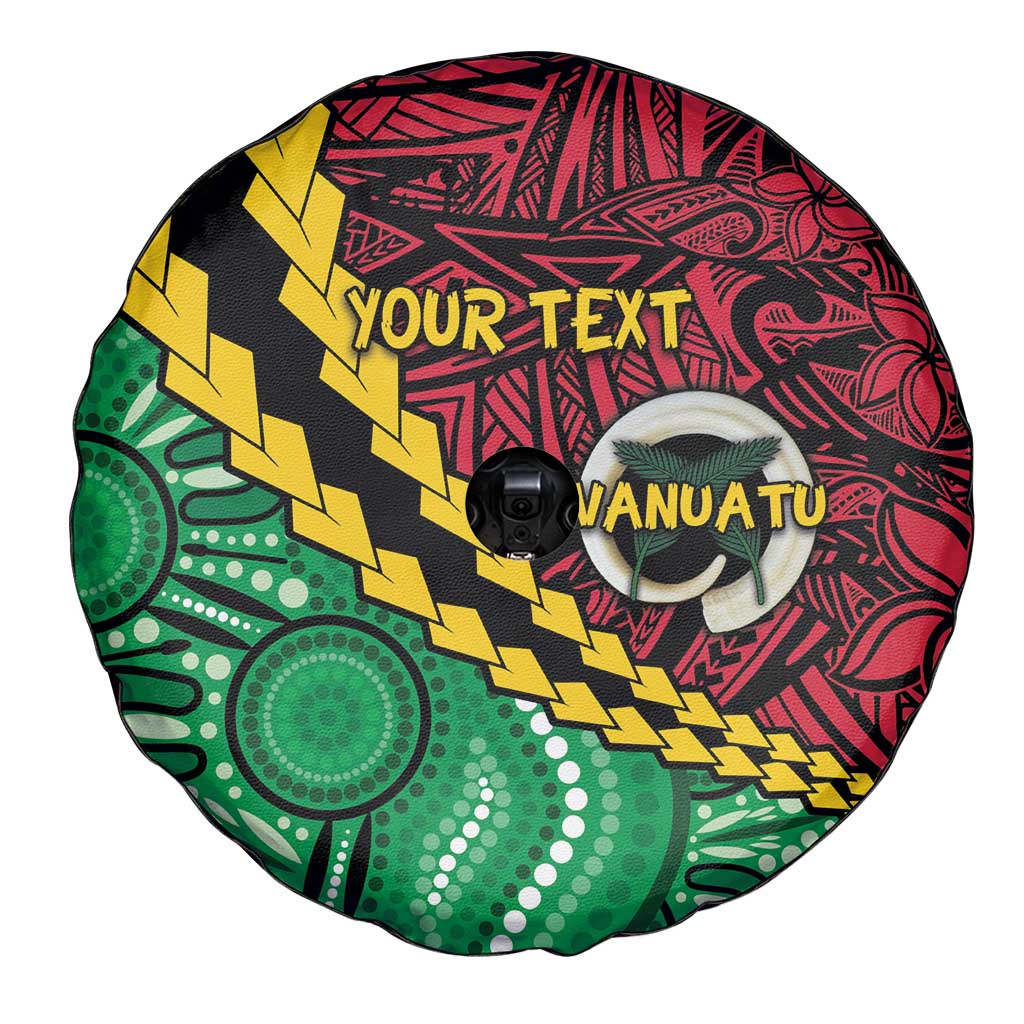 Vanuatu Personalized Tribal Spare Tire Cover Aboriginal Inspired Mix Style - Aussie Hoodie