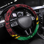 Vanuatu Tribal Steering Wheel Cover Aboriginal Inspired Mix Style - Aussie Hoodie