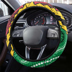 Vanuatu Tribal Steering Wheel Cover Aboriginal Inspired Mix Style - Aussie Hoodie