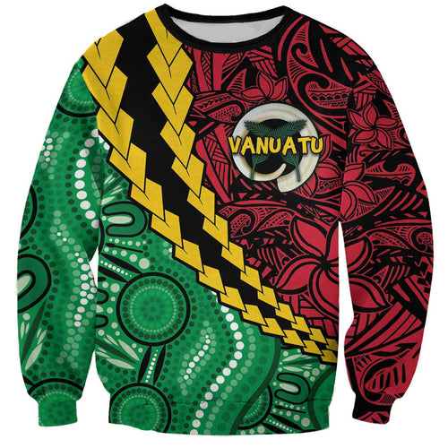 Vanuatu Personalized Tribal Sweatshirt Aboriginal Inspired Mix Style - Aussie Hoodie