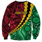 Vanuatu Personalized Tribal Sweatshirt Aboriginal Inspired Mix Style - Aussie Hoodie