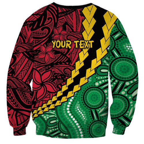 Vanuatu Personalized Tribal Sweatshirt Aboriginal Inspired Mix Style - Aussie Hoodie