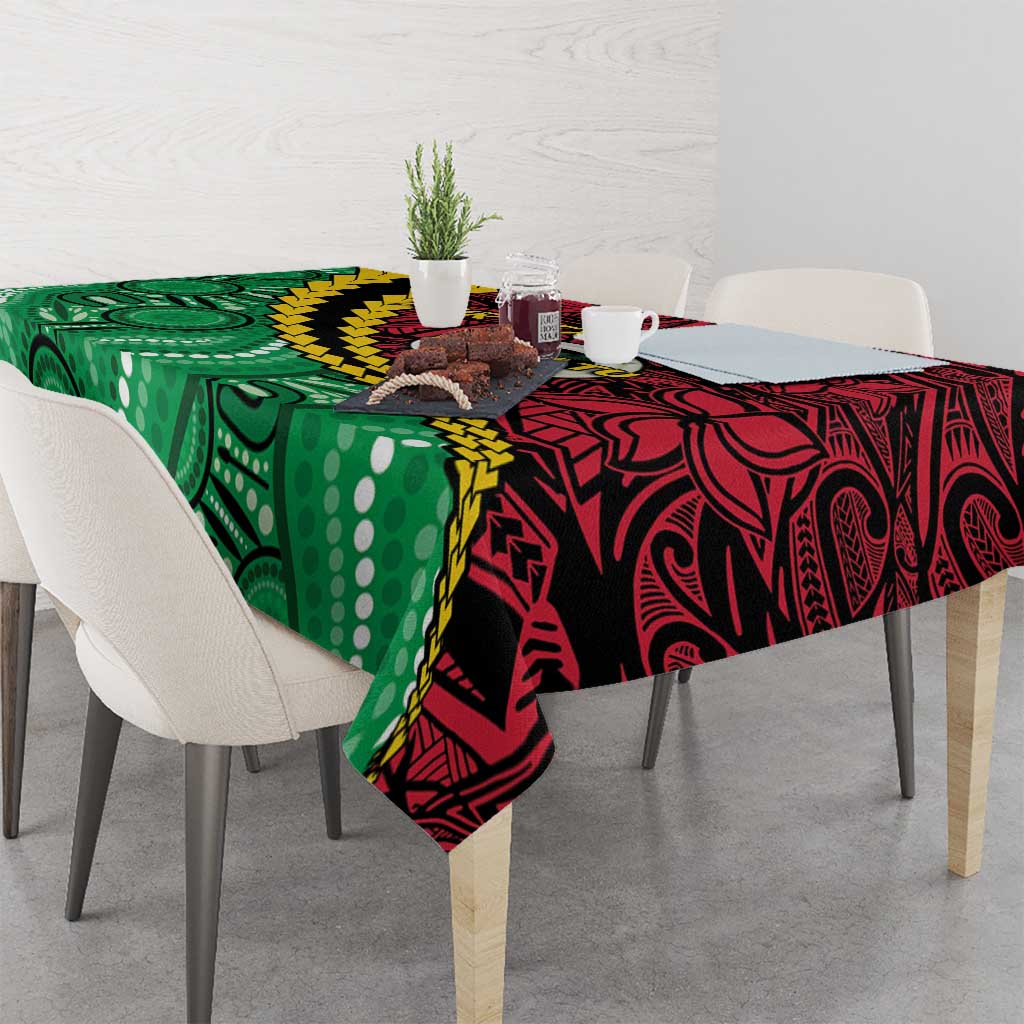 Vanuatu Personalized Tribal Tablecloth Aboriginal Inspired Mix Style - Aussie Hoodie