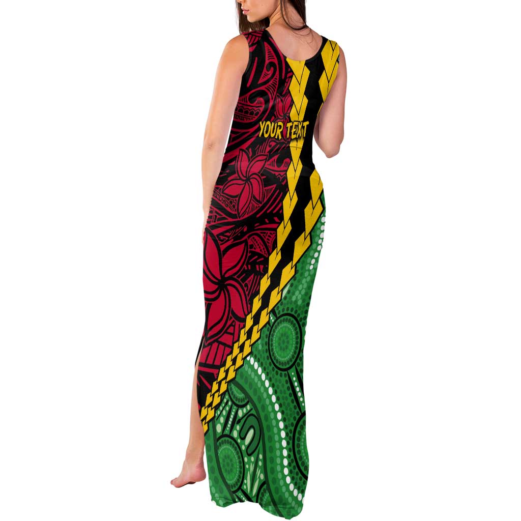 Vanuatu Personalized Tribal Tank Maxi Dress Aboriginal Inspired Mix Style - Aussie Hoodie