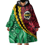 Vanuatu Personalized Tribal Wearable Blanket Hoodie Aboriginal Inspired Mix Style - Aussie Hoodie