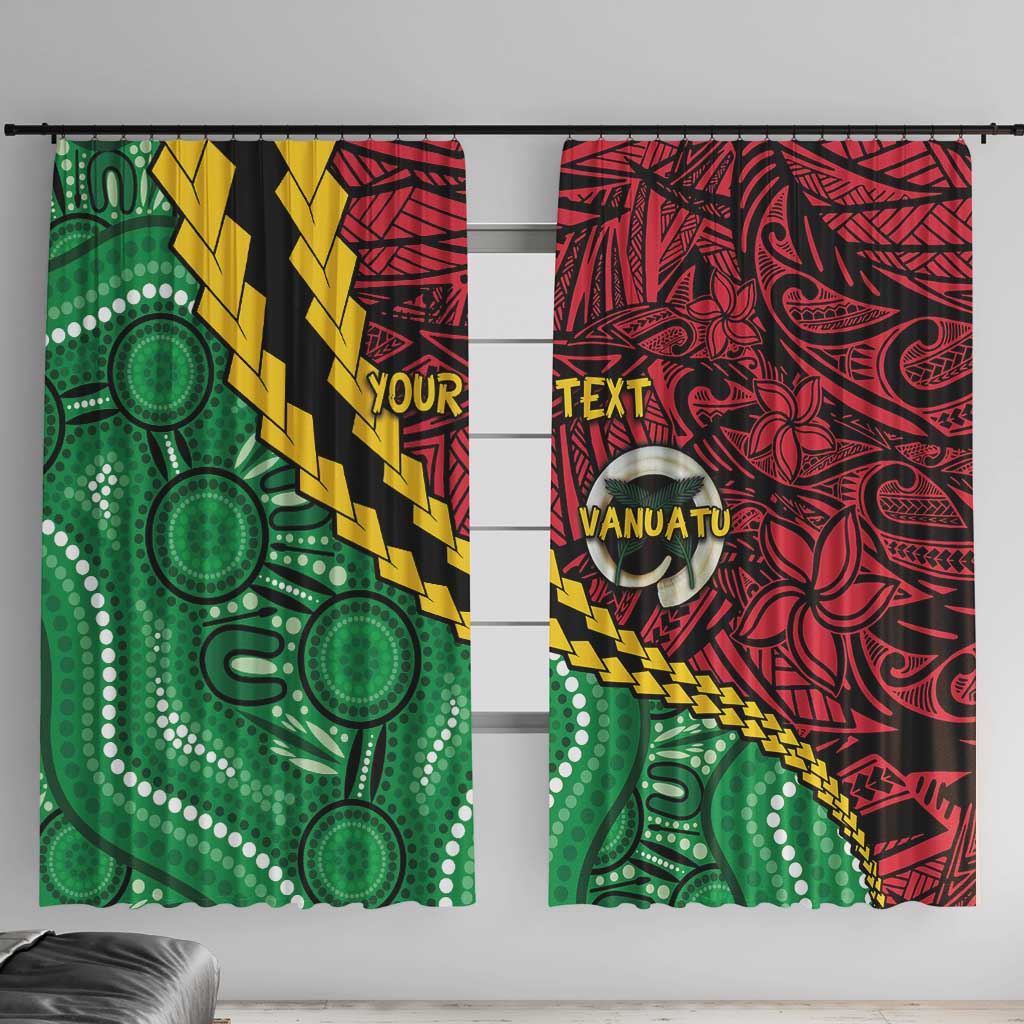 Vanuatu Personalized Tribal Window Curtain Aboriginal Inspired Mix Style - Aussie Hoodie