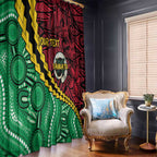 Vanuatu Personalized Tribal Window Curtain Aboriginal Inspired Mix Style - Aussie Hoodie