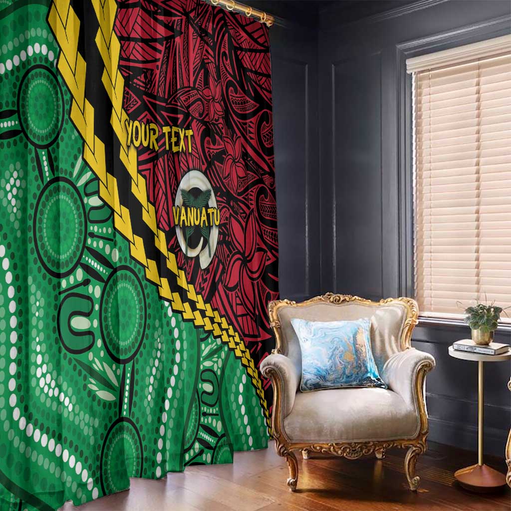 Vanuatu Personalized Tribal Window Curtain Aboriginal Inspired Mix Style - Aussie Hoodie