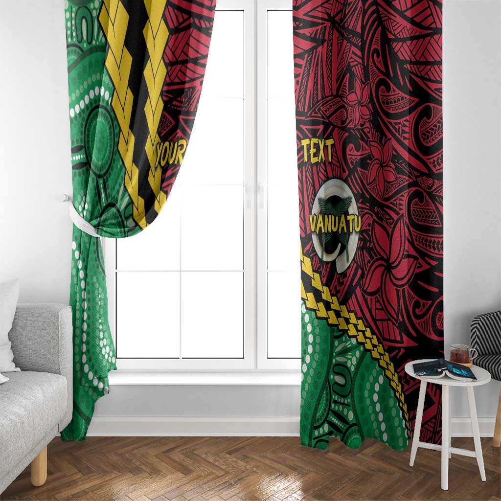Vanuatu Personalized Tribal Window Curtain Aboriginal Inspired Mix Style - Aussie Hoodie