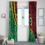 Vanuatu Personalized Tribal Window Curtain Aboriginal Inspired Mix Style - Aussie Hoodie