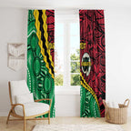 Vanuatu Personalized Tribal Window Curtain Aboriginal Inspired Mix Style - Aussie Hoodie