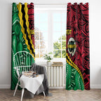 Vanuatu Personalized Tribal Window Curtain Aboriginal Inspired Mix Style - Aussie Hoodie