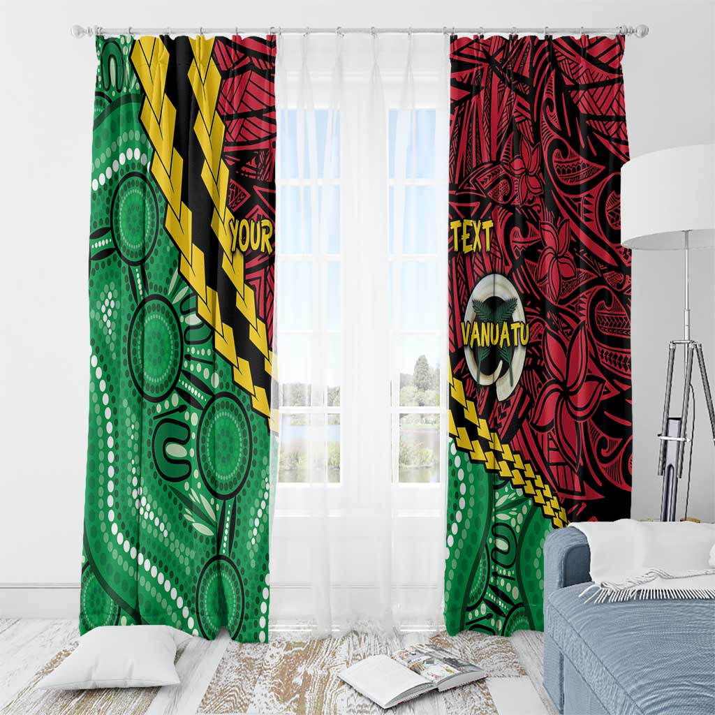 Vanuatu Personalized Tribal Window Curtain Aboriginal Inspired Mix Style - Aussie Hoodie
