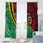 Vanuatu Personalized Tribal Window Curtain Aboriginal Inspired Mix Style - Aussie Hoodie