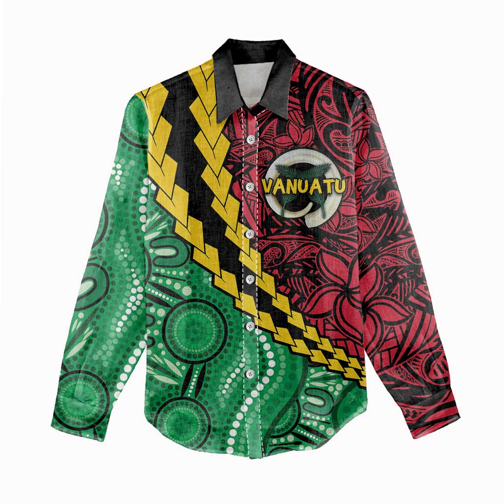 Vanuatu Personalized Tribal Women Casual Shirt Aboriginal Inspired Mix Style - Aussie Hoodie