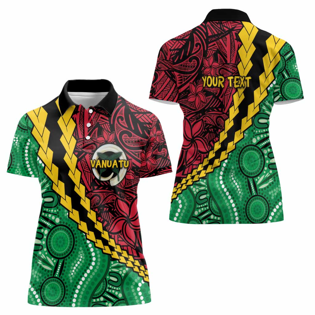 Vanuatu Personalized Tribal Women Polo Shirt Aboriginal Inspired Mix Style - Aussie Hoodie
