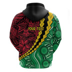 Vanuatu Personalized Tribal Zip Hoodie Aboriginal Inspired Mix Style - Aussie Hoodie