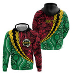 Vanuatu Personalized Tribal Zip Hoodie Aboriginal Inspired Mix Style - Aussie Hoodie