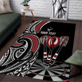 New Zealand Darts Personalized Hei Manaia Area Rug Classic Kowhaiwhai