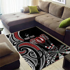 New Zealand Darts Personalized Hei Manaia Area Rug Classic Kowhaiwhai