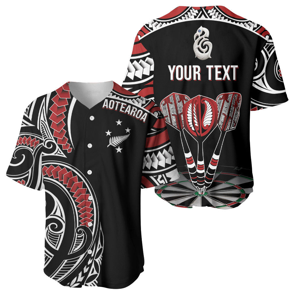 New Zealand Darts Personalized Hei Manaia Baseball Jersey Classic Kowhaiwhai