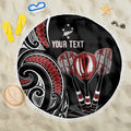 New Zealand Darts Personalized Hei Manaia Beach Blanket Classic Kowhaiwhai