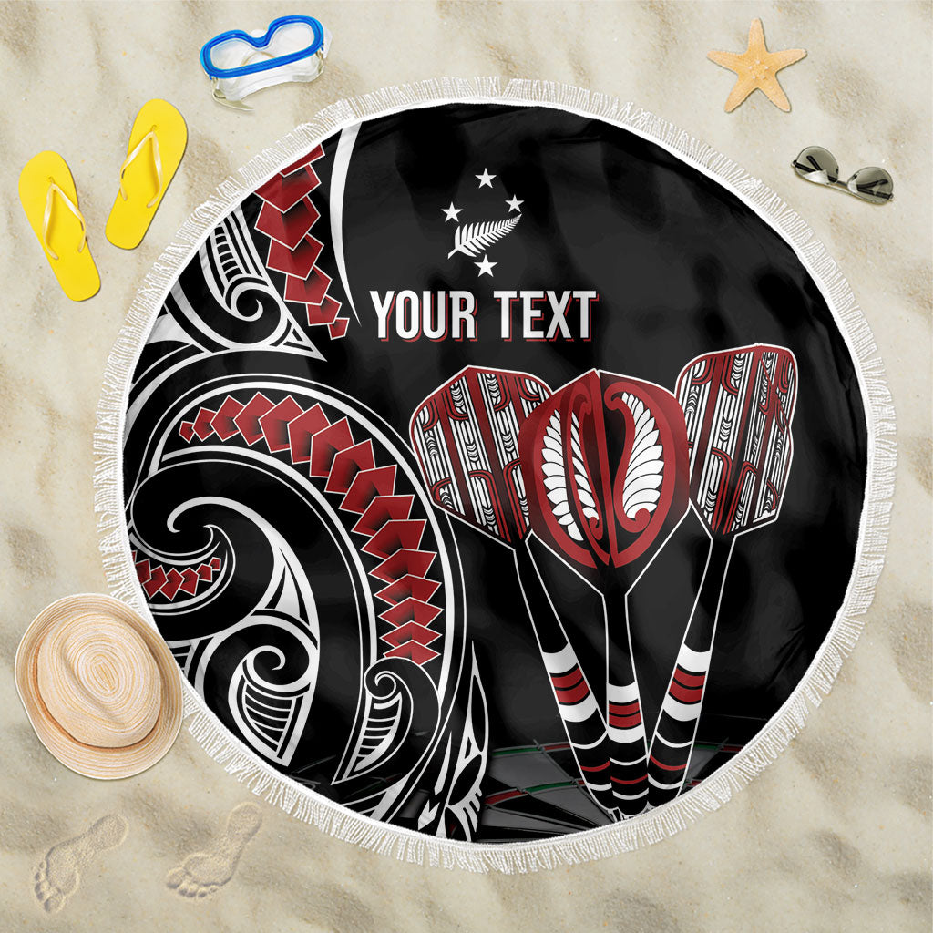 New Zealand Darts Personalized Hei Manaia Beach Blanket Classic Kowhaiwhai
