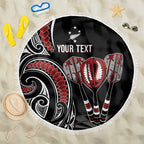 New Zealand Darts Personalized Hei Manaia Beach Blanket Classic Kowhaiwhai