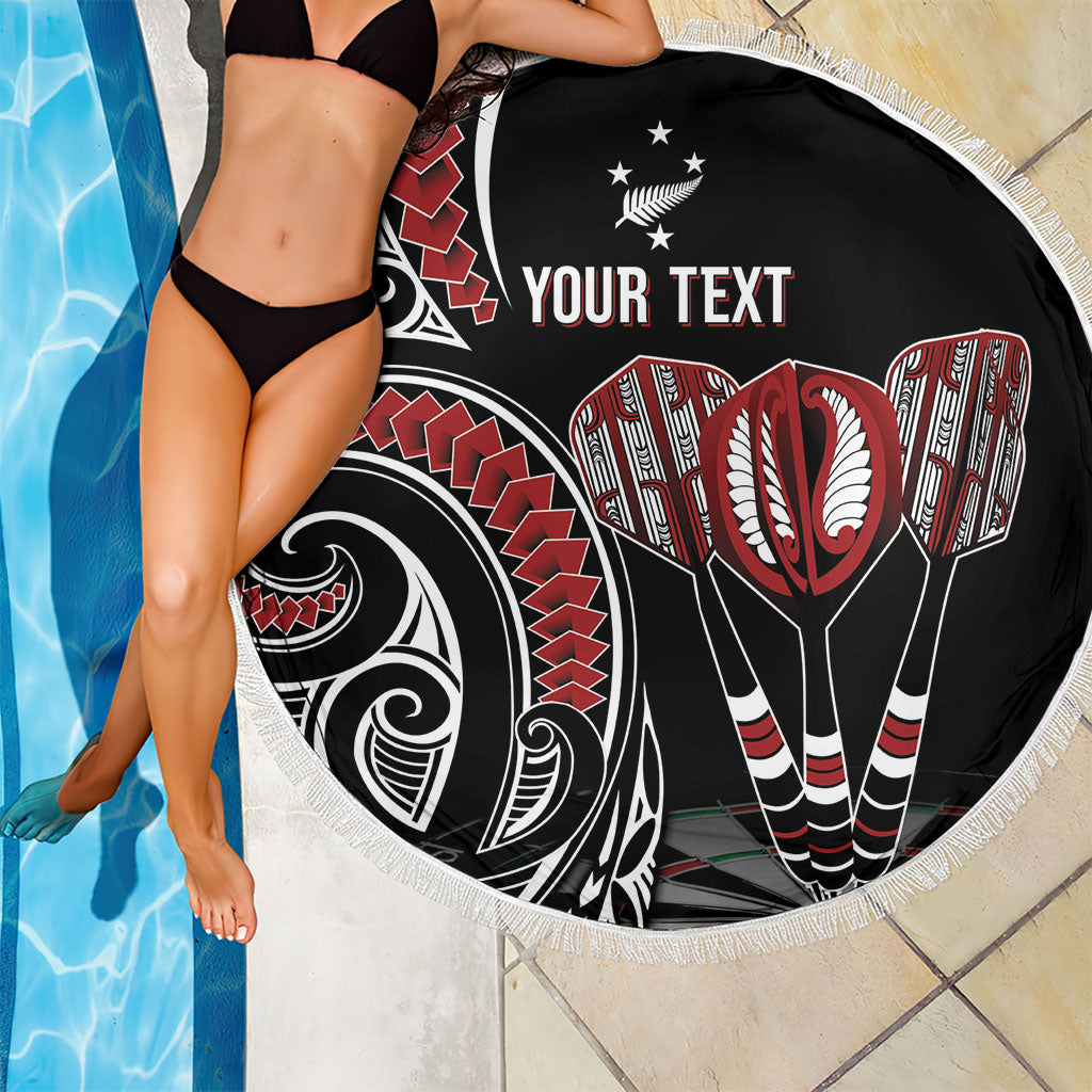 New Zealand Darts Personalized Hei Manaia Beach Blanket Classic Kowhaiwhai
