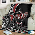 New Zealand Darts Personalized Hei Manaia Blanket Classic Kowhaiwhai