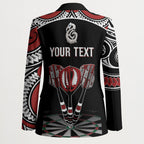 New Zealand Darts Personalized Hei Manaia Blazer Classic Kowhaiwhai