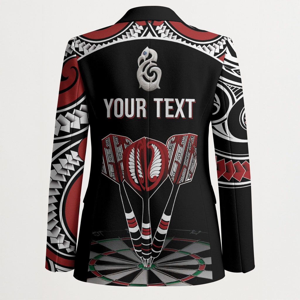 New Zealand Darts Personalized Hei Manaia Blazer Classic Kowhaiwhai