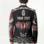 New Zealand Darts Personalized Hei Manaia Blazer Classic Kowhaiwhai