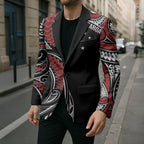 New Zealand Darts Personalized Hei Manaia Blazer Classic Kowhaiwhai