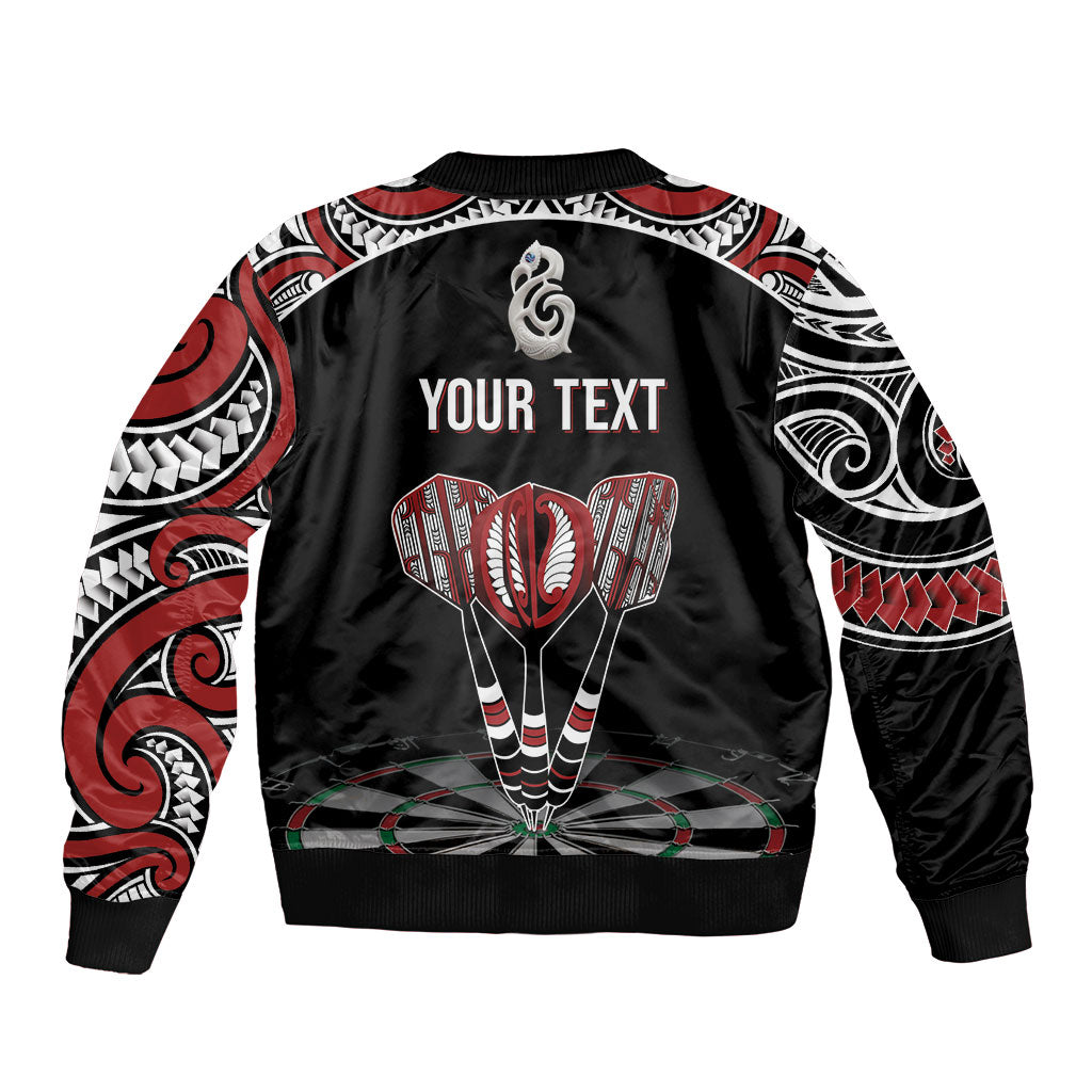 New Zealand Darts Personalized Hei Manaia Bomber Jacket Classic Kowhaiwhai