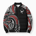 New Zealand Darts Personalized Hei Manaia Bomber Puffer Jacket Classic Kowhaiwhai