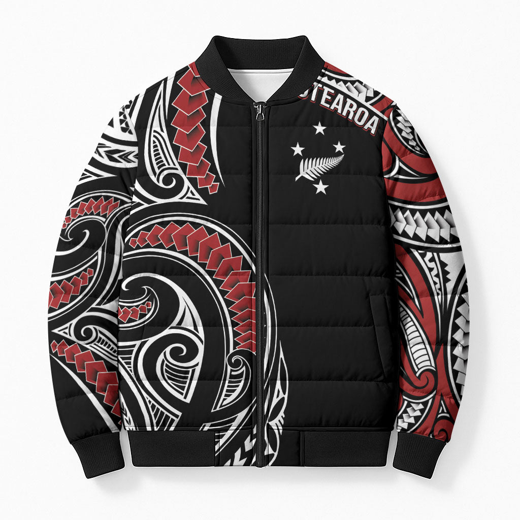 New Zealand Darts Personalized Hei Manaia Bomber Puffer Jacket Classic Kowhaiwhai