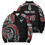 New Zealand Darts Personalized Hei Manaia Bomber Puffer Jacket Classic Kowhaiwhai