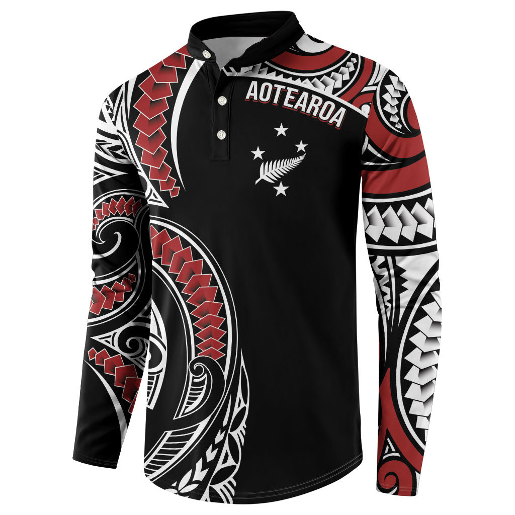 New Zealand Darts Personalized Hei Manaia Button Sweatshirt Classic Kowhaiwhai