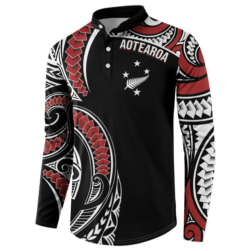 New Zealand Darts Personalized Hei Manaia Button Sweatshirt Classic Kowhaiwhai