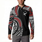 New Zealand Darts Personalized Hei Manaia Button Sweatshirt Classic Kowhaiwhai