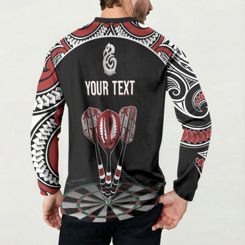 New Zealand Darts Personalized Hei Manaia Button Sweatshirt Classic Kowhaiwhai