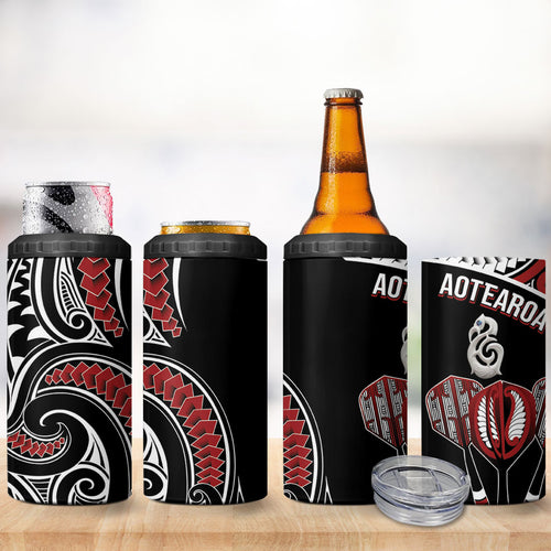 New Zealand Darts Hei Manaia 4 in 1 Can Cooler Tumbler Classic Kowhaiwhai