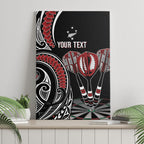 New Zealand Darts Personalized Hei Manaia Canvas Wall Art Classic Kowhaiwhai