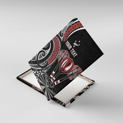 New Zealand Darts Personalized Hei Manaia Canvas Wall Art Classic Kowhaiwhai
