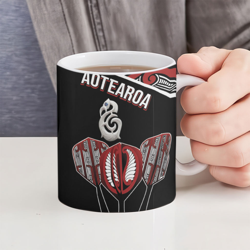 New Zealand Darts Hei Manaia Ceramic Mug Classic Kowhaiwhai